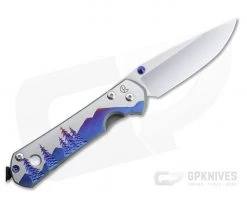 Chris Reeve Large Sebenza 31 Left Hand Night Sky S45VN MOP Inlay Unique Graphic Folding Knife 002