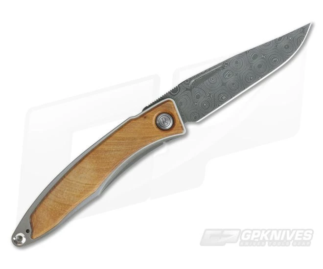 Chris Reeve Mnandi Left Handed Thuya Wood with Nichols Raindrop Damascus