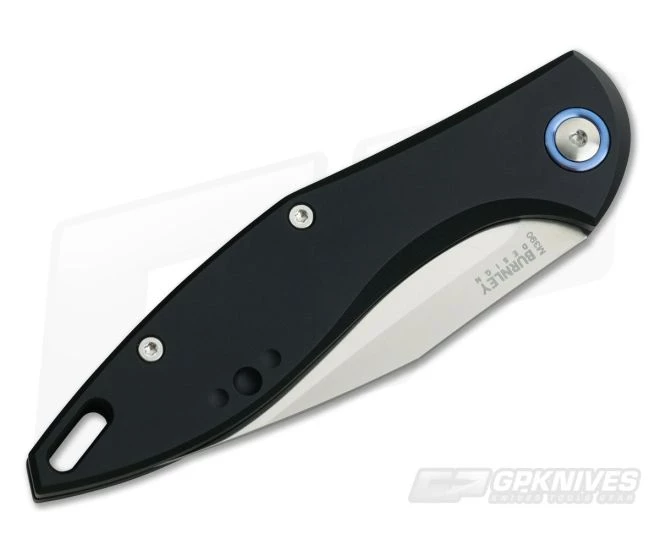 MKM Mikita Burnley Fara Black Aluminum M390 Slip Joint Folder MY01-A - Image 2