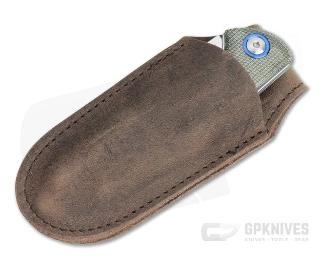 MKM Mikita Burnley Fara Green Canvas Micarta M390 Slip Joint Folder MY01-GC - Image 4