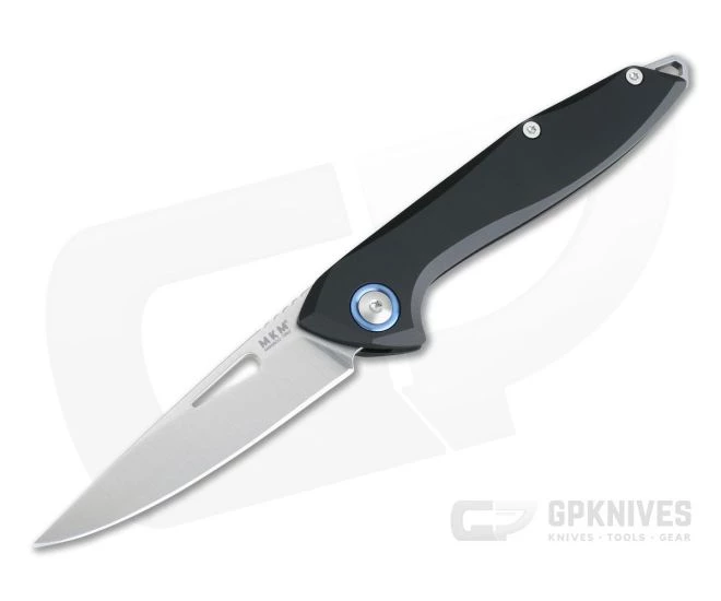 MKM Mikita Burnley Cellina Black Aluminum M390 Slip Joint Folder MY02-A