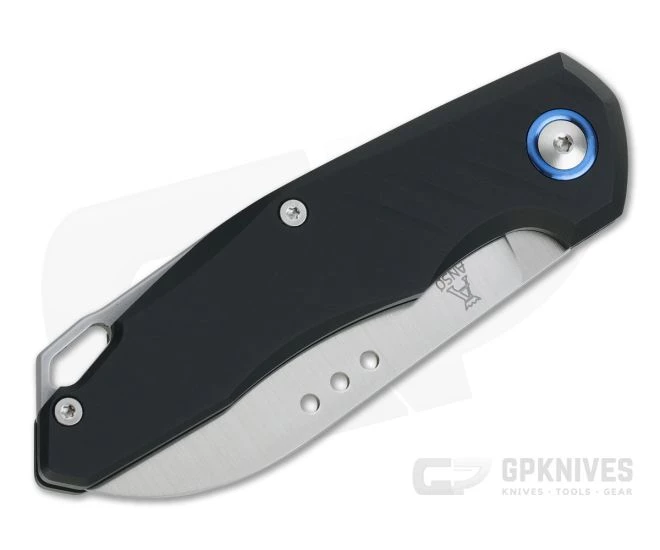 MKM Mikita Root Anso Satin M390 Black Aluminum Slip Joint Folder RT-A - Image 2