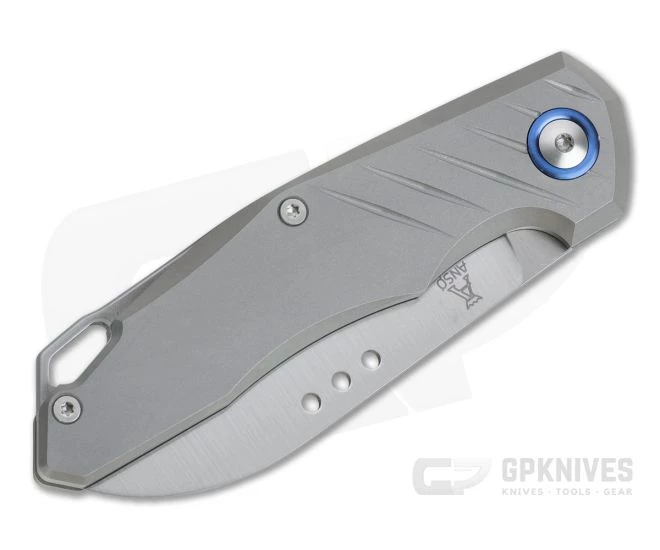 MKM Mikita Root Anso Satin M390 Blasted Titanium Slip Joint Folder RT-T - Image 2