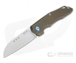 MKM Mikita Root Anso Satin M390 Bronze Titanium Slip Joint Folder RT-TBR