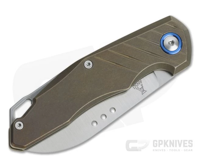 MKM Mikita Root Anso Satin M390 Bronze Titanium Slip Joint Folder RT-TBR - Image 2