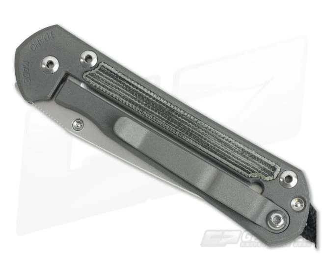 Chris Reeve Small Sebenza 21 Left Handed Tanto Black Canvas Micarta Inlays - Image 2