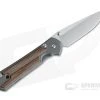Chris Reeve Small Sebenza 21 Left Handed Natural Canvas Micarta Inlays Drop Point