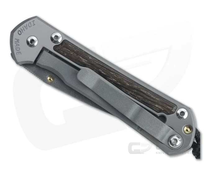 Chris Reeve Small Sebenza 31 Left Handed Boomerang Damascus Bog Oak Inlay Frame Lock Folder 001 - Image 2
