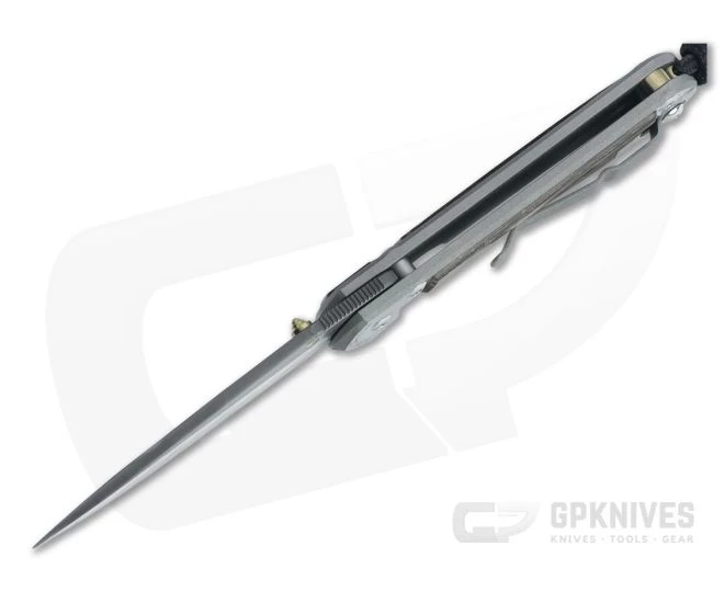 Chris Reeve Small Sebenza 31 Left Handed Boomerang Damascus Bog Oak Inlay Frame Lock Folder 001 - Image 3