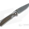 Chris Reeve Small Sebenza 31 Left Handed Boomerang Damascus Bog Oak Inlay Frame Lock Folder