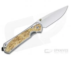 Chris Reeve Small Sebenza 31 Left-Hand Box Elder Inlay Drop Point 002