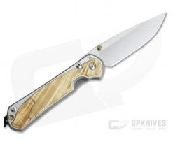 Chris Reeve Small Sebenza 31 Left-Hand Box Elder Inlay Drop Point