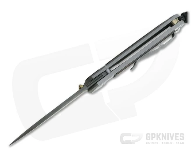 Chris Reeve Small Sebenza 31 LH Macassar Ebony Inlay Boomerang Damascus Drop Point - Image 3