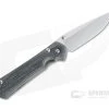 Chris Reeve Small Sebenza 31 Left Handed Black Canvas Micarta Inlay Drop Point