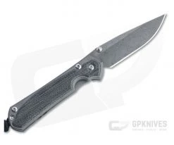 Chris Reeve Small Sebenza 31 Left Handed Black Canvas Micarta Raindrop Damascus Folder 001