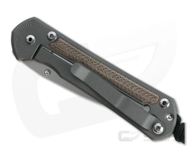 Chris Reeve Small Sebenza 31 Left Handed Natural Canvas Micarta Inlay Drop Point - Image 2