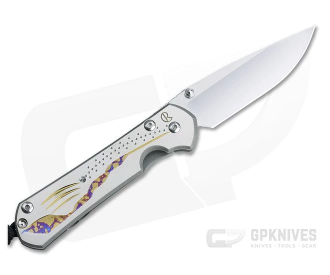 Chris Reeve Small Sebenza 31 Left Handed S45VN Unique Graphic Titanium Folding Knife 001
