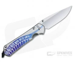 Chris Reeve Small Sebenza 31 Left Handed S45VN Unique Graphic Titanium Folding Knife 002