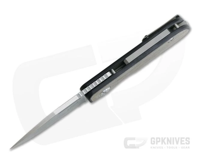 Liong Mah Design Traveler Clip Point Green Micarta M390 Slip Joint - Image 3