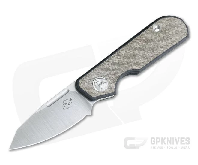 Liong Mah Design Traveler Sheepsfoot Green Micarta M390 Slip Joint