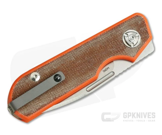 Liong Mah Design Traveler Spear Point Natural Micarta M390 Slip Joint - Image 2