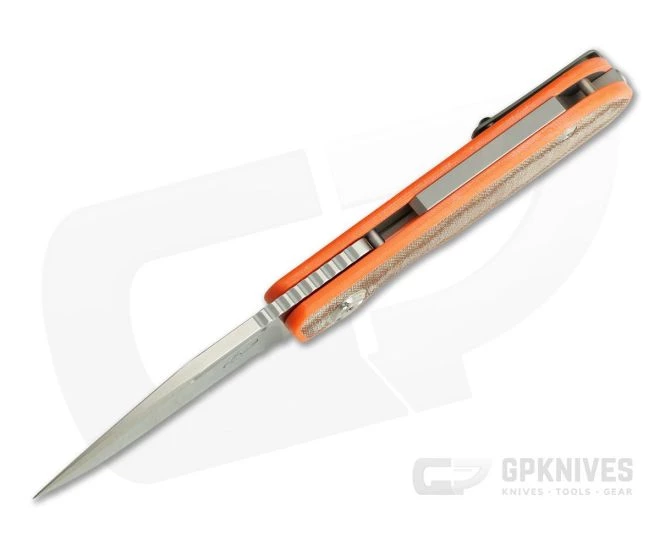 Liong Mah Design Traveler Spear Point Natural Micarta M390 Slip Joint - Image 3