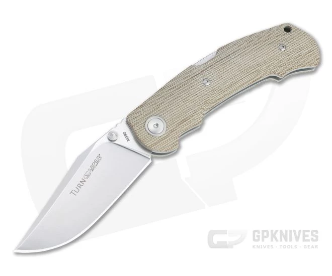 Viper Turn Natural Canvas Micarta Satin M390 Advanced Back Lock Folder V5988CN