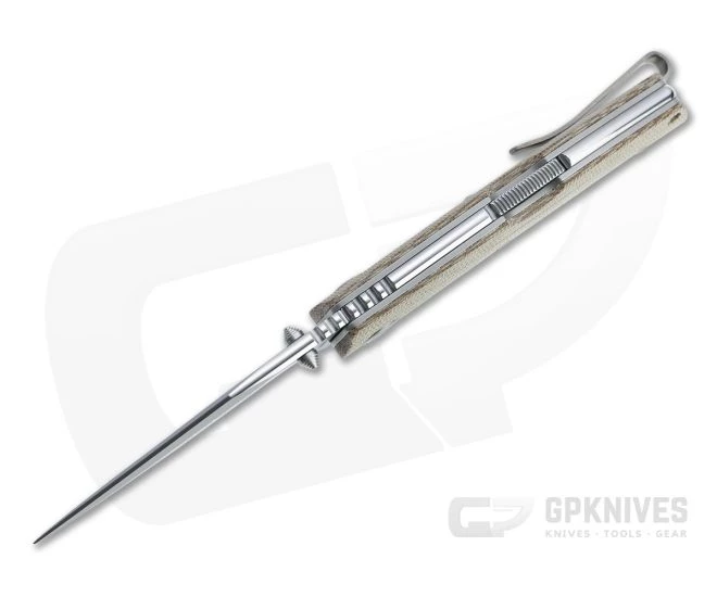 Viper Turn Natural Canvas Micarta Satin M390 Advanced Back Lock Folder V5988CN - Image 3